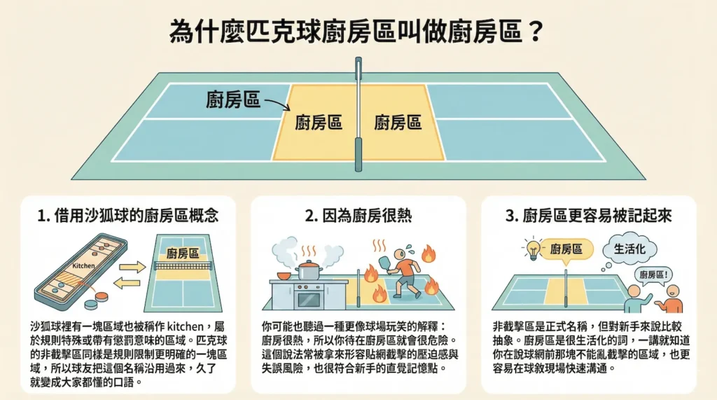匹克球廚房區