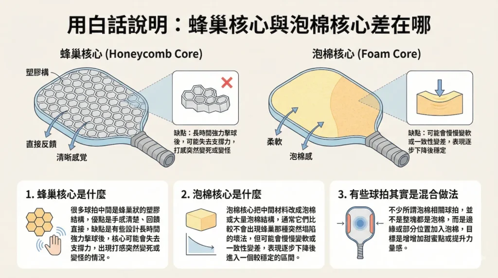 泡棉匹克球拍
