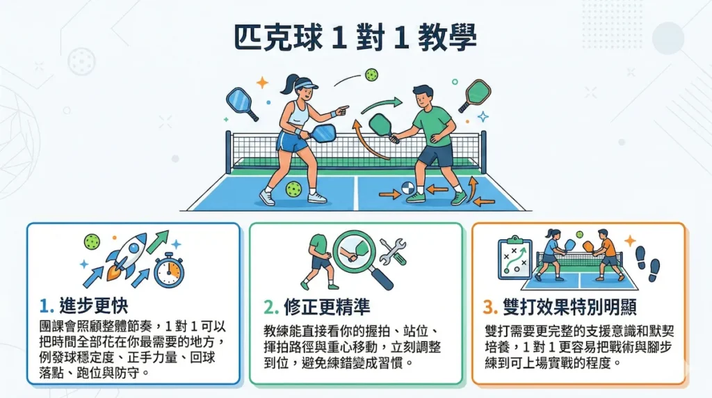 台北匹克球 1 對 1 教學